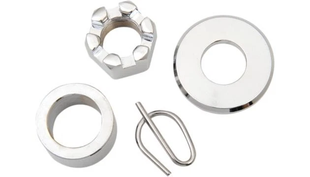 Kit de espaciador/tuerca de eje trasero cromado #9997-3 Harley Davidson Sportster Colony Foto 1 de 1