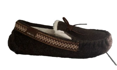 Zapatillas clásicas de espuma viscoelástica sin cordones Muk Luks para hombre de piel marrón talla 10 M EE. UU. Foto 1 de 4