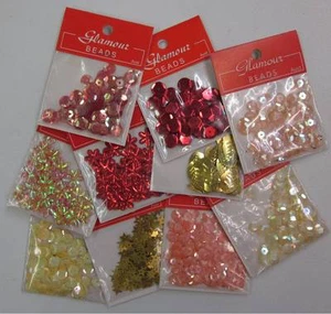 SUMMER MIX Sequins seed beads Fancy Dress Ups Costume Repair Snowflakes 10 PACKS - Picture 1 of 10