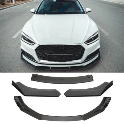 Alerón divisor de labios de parachoques delantero estilo carbono para Audi A3 A4 A5 A6 A7 Q3 Q5 Q7 Foto 1 de 4