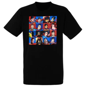 Superman Faces Men's Black T-Shirt - Picture 1 of 2
