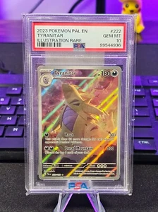 2023 Pokémon TYRANITAR 222/193 Illustration Rare EN Paldea Evolved 💎 PSA 10 💎 - Picture 1 of 4