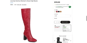 Journee Karima Women's Knee-High Boots Size 8 1/2 - Picture 1 of 6