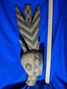 Very Large Animal Mask from Burkina Faso — Authentic Carved African Wood Art - Picture 1 of 8