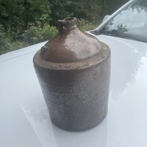 Primitive Antique Hand Made Pottery Jug 11” Nice Color Has Issues See Pictures - Picture 1 of 10