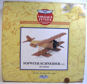 Heritage Mint   "Sopwith Schneider" V506 1914 Wood British Bi-Plane    1999 T25 - Picture 1 of 6