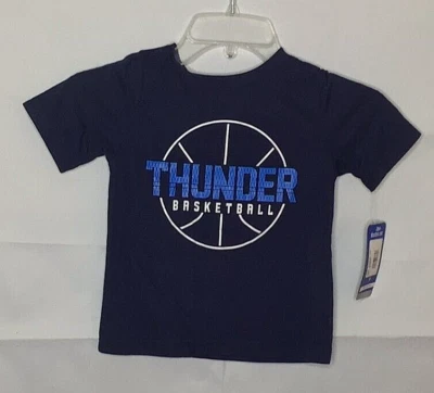 Oklahoma City Thunder Blue Primary Logo T Shirt Kids Small NBA Short Sleeve - Image 1 of 4