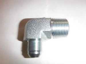 NEW 2024-12-8S Hose Adapter, MNPT to JIC, 3/4-14x3/4-16 (P) - Picture 1 of 6