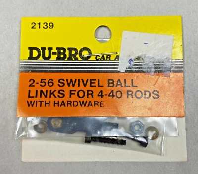DU-BRO RC Accesorios Coche 2-56 Eslabones de Bola Giratorios para 4-40 Varillas con Herrajes 2139 Foto 1 de 4