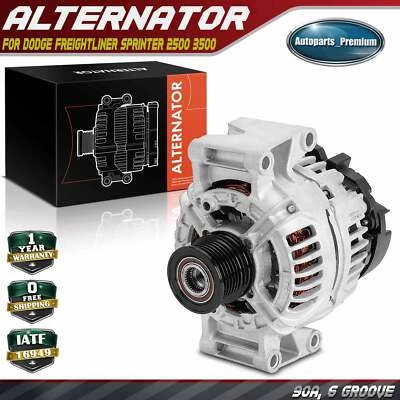 Alternator for Dodge Freightliner Sprinter 2500 3500 90 A 12V Clockwise 6-Groove - Image 1 of 4
