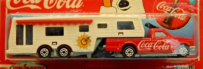 MAJORETTE - 1/60 Scale - 5th WHEEL CAMPING CAR - COCA COLA - Red - # 278/313 - - Image 1 of 4