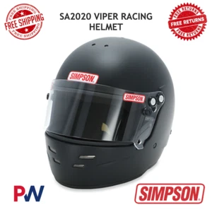 Simpson Racing SA2020 Viper Racing Helmet XX-Large - Matte Black #7100058 - Bild 1 von 10