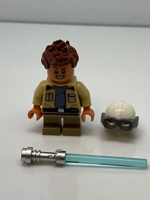 Lego Star Wars Rowan - Minifigura jaqueta bronzeada com capacete branco e sabre de luz  - Imagem 1 de 3