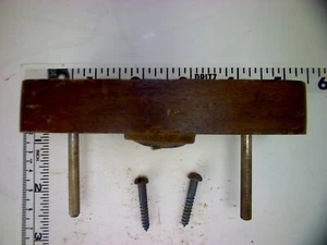 Vintage Sewing Machine Cabinet 2 PIN SPOOL RACK with PINCUSHION -PART ONLY - Picture 1 of 7