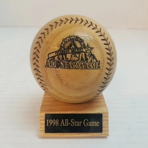 GFG Inc. MLB All Star Game Engraved Wooden Baseball; 1998 Colorado; Limited Edit Cover