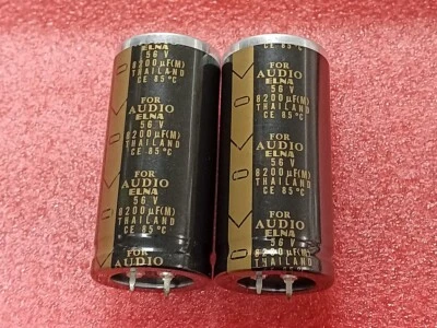 2 pcs ELNA FOR AUDIO 8200uF 56V aluminium electrolytic capacitor - Image 1 of 3