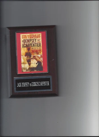 JACK DEMPSEY vs GEORGES CARPENTIER POSTER PLAQUE BOXING CHAMPION PHOTO PLAQUE Cover