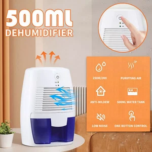 500ml Portable Mini Dehumidifier for Damp Mould Condensation & Moisture in Home - Picture 1 of 16