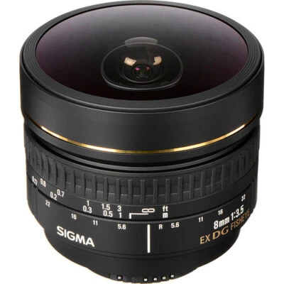 Sigma 8mm f/3.5 EX DG Circular Fisheye Lens for Nikon DSLR U.S Authorized Dealer - Image 1 of 4