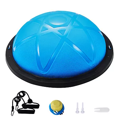 Uimoso23" Half Exercise Ball Trainer Yoga Balance Stability Ball Resistance Band - Image 1 of 4