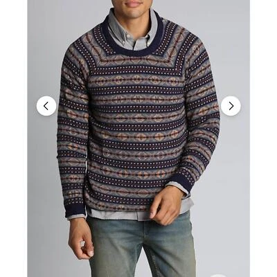 Jachs New York Fair Isle Crewneck Sweater Size L - Image 1 of 4