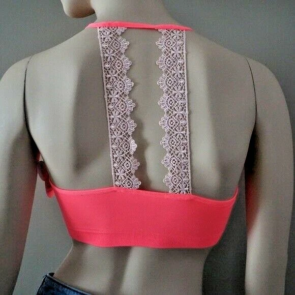 Bralette Bandeau Coral Luminoso Sin Costuras Flirtitude Talla M Foto 1 de 2