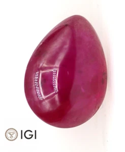 IGI CERTIFIED Natural Ruby 7 x 5 mm Purplish Red Pear Gem Africa Origin 1.39 Ct - Picture 1 of 8
