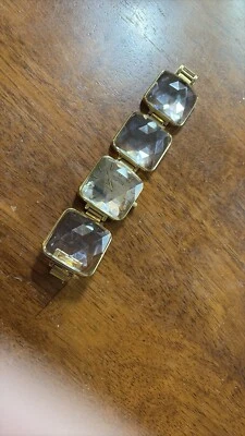 HW30 American Glamour Gold-Tone Crystal Bracelet Watch. New Battery - Изображение 1 из 4