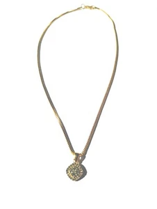 Stylish Elegant Dainty Cubic Zirconia Gold Plated Necklace Fast Free Shipping  - Picture 1 of 5