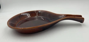 Vintage BEL-TERR POTTERY Brown Glazed Stoneware SKILLET Baking DISH #91675 - Picture 1 of 8