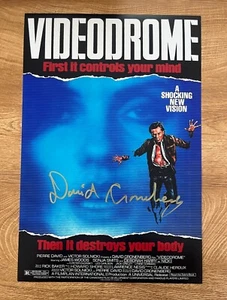 * DAVID CRONENBERG * signed 12x18 poster * VIDEODROME * DIRECTOR * - Picture 1 of 2