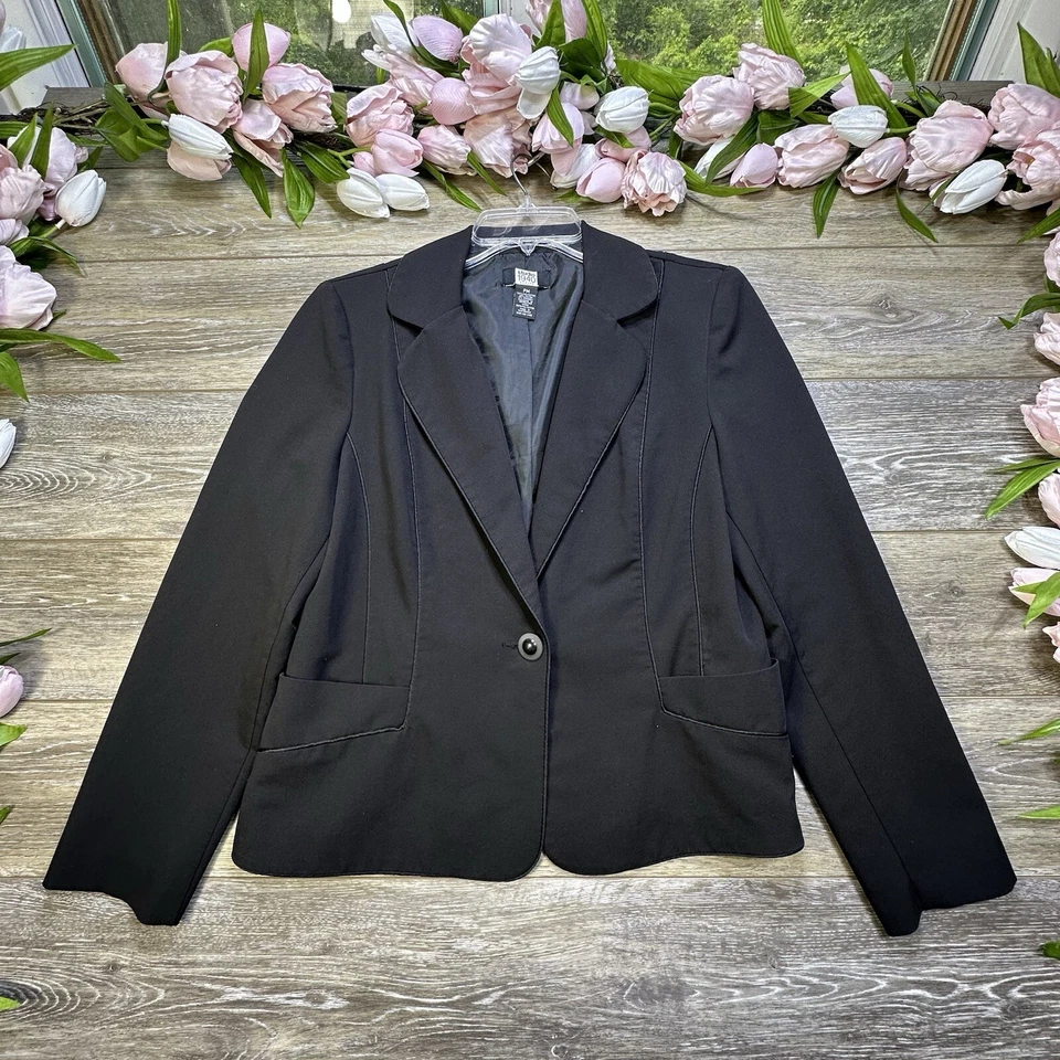 Jaqueta Blazer Feminina Studio 1940 Tamanho Médio Petites Preta - Imagem 1 de 4