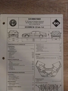 Alfa Romeo 164 2.0 Turbo 4 Cylindres Fiche Technique Reglatech Alfa 164 Turbo - Picture 1 of 3