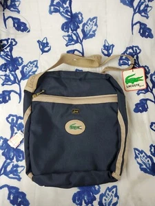 VINTAGE Lacoste By Lark Crossbody Bag NWT Black Brown Izod New Old Stock NOS+ - Picture 1 of 8