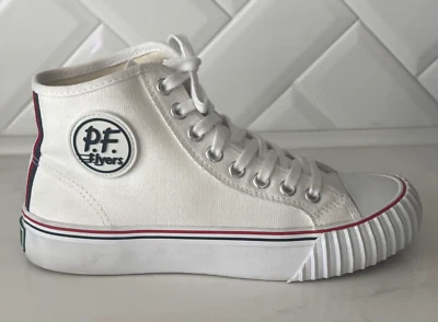 PF Flyers~Center High Top Shoes~White Canvas~Womens size 5.5/Mens 4~NWOT - Image 1 of 4