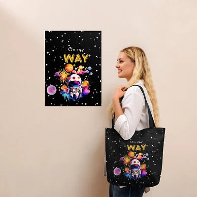 Bolso de Mano Astronaut Pequeño Manchado Negro Foto 1 de 4