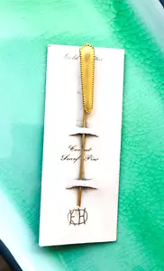 Clip PIN Bufanda Vintage Embalaje Original 3" Relleno de Oro Muy Bonito Diseño - Imagen 1 de 2