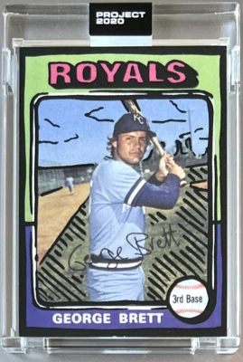 TOPPS PROJECT 2020 #232 GEORGE BRETT by JOSHUA VIDES 1975 ROYALS * FREE SHIPPING - Image 1 of 3