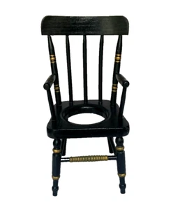 Vintage HITCHCOCK Style Potty Chair Wooden Potty Toilet Training Seat - Rare!! - Picture 1 of 3