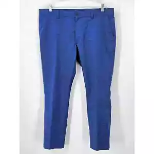 Pantalones Perry Ellis Crepúsculo Azul Calce Ajustado 38x32 Nuevos con Etiquetas - Imagen 1 de 7