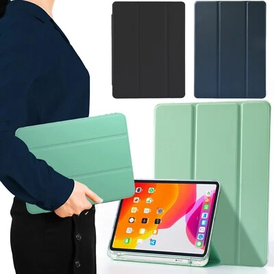For iPad 7th/8th/9th Gen Mini A17 Pro Flip Stand Case Cover With Pencil Holder - Image 1 of 4