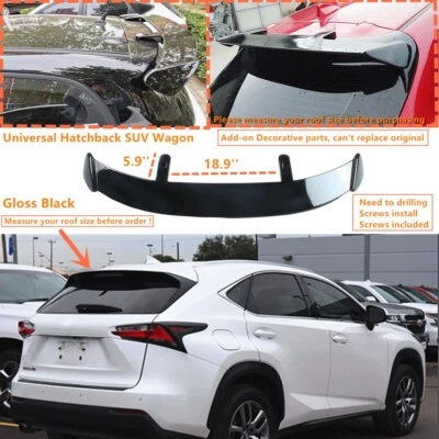 For 2015-2017 Lexus NX200t NX300h Glossy Black Rear Roof Spoiler Wing Universal - Изображение 1 из 4