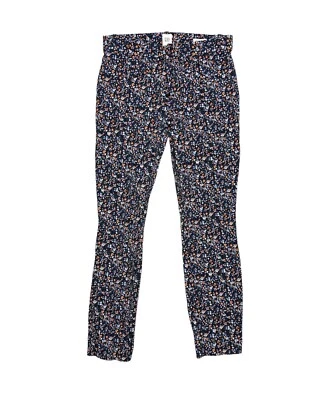 Pantalones al tobillo ajustados florales azules Gap para mujer bolsillos elásticos talla 2 regulares Foto 1 de 4