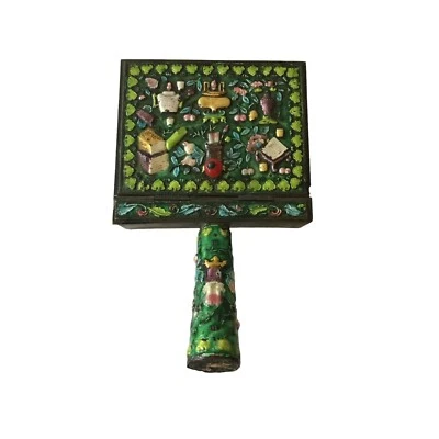 Antique (c1920) Chinese Enamel & Brass Cloisonné crumb catcher / ashtray - Image 1 of 3