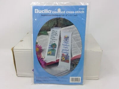 Bucilla Counted Cross Stitch Religious Inspirational Bookmark Pair Kit 41123 - Image 1 of 4