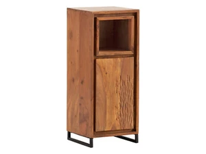 Unterschrank Maddox aus Akazienholz 30x75 cm mit Tür und Metallfüßen für Bad/WC - Bild 1 von 7