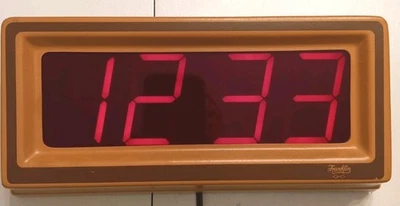 Vintage Franklin Instrument Company Digital Clock  8"X2 1/2" Inch LED Screen. - Image 1 of 4