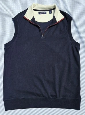 Chaleco de golf Roundtree & Yorke para hombre azul marino talla grande  Foto 1 de 4