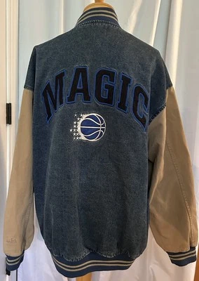 Chaqueta Universitaria Orlando Magic Denim Lee Deportes Baloncesto NBA Hombres XL VINTAGE AÑOS 90’s Foto 1 de 4