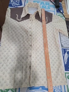 vintage cowboy shirt T1 - Picture 1 of 11